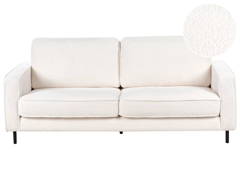 Sofa 3 Seater Boucle White Chanet