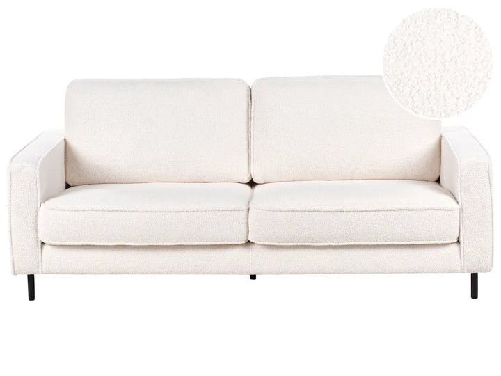 Sofa 3 Seater Boucle White Chanet