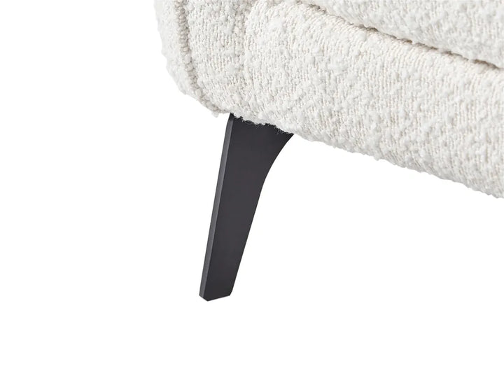 Sofa Bed 3 Seater Boucle Off-White Kaylle