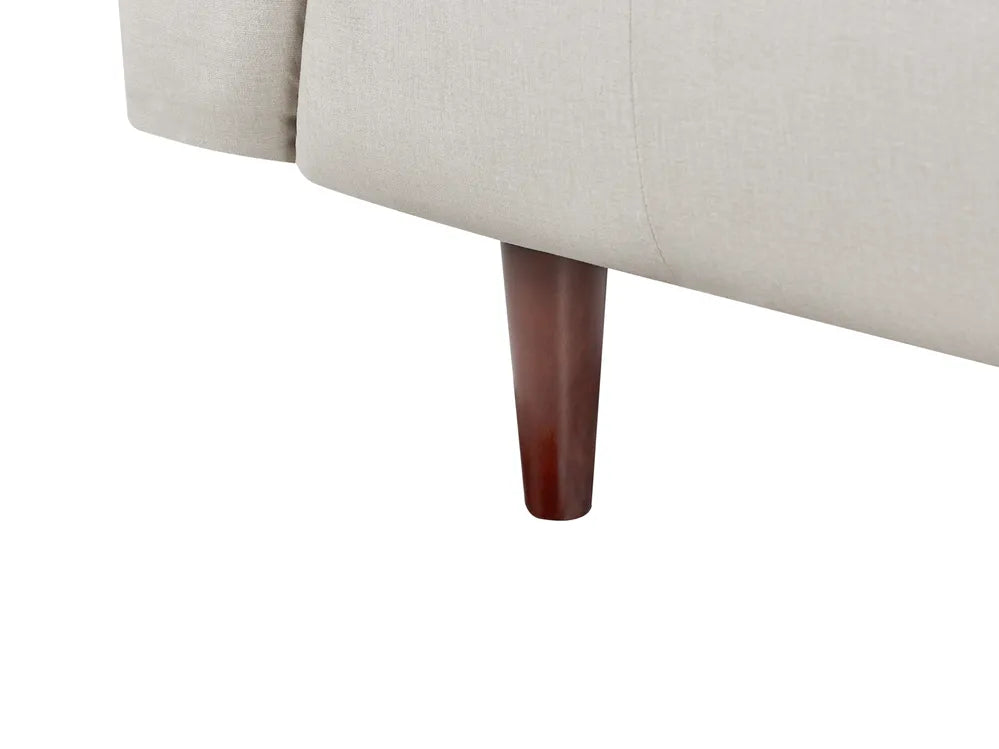 Sofa 3 Seater Fabric Light Beige Cilla