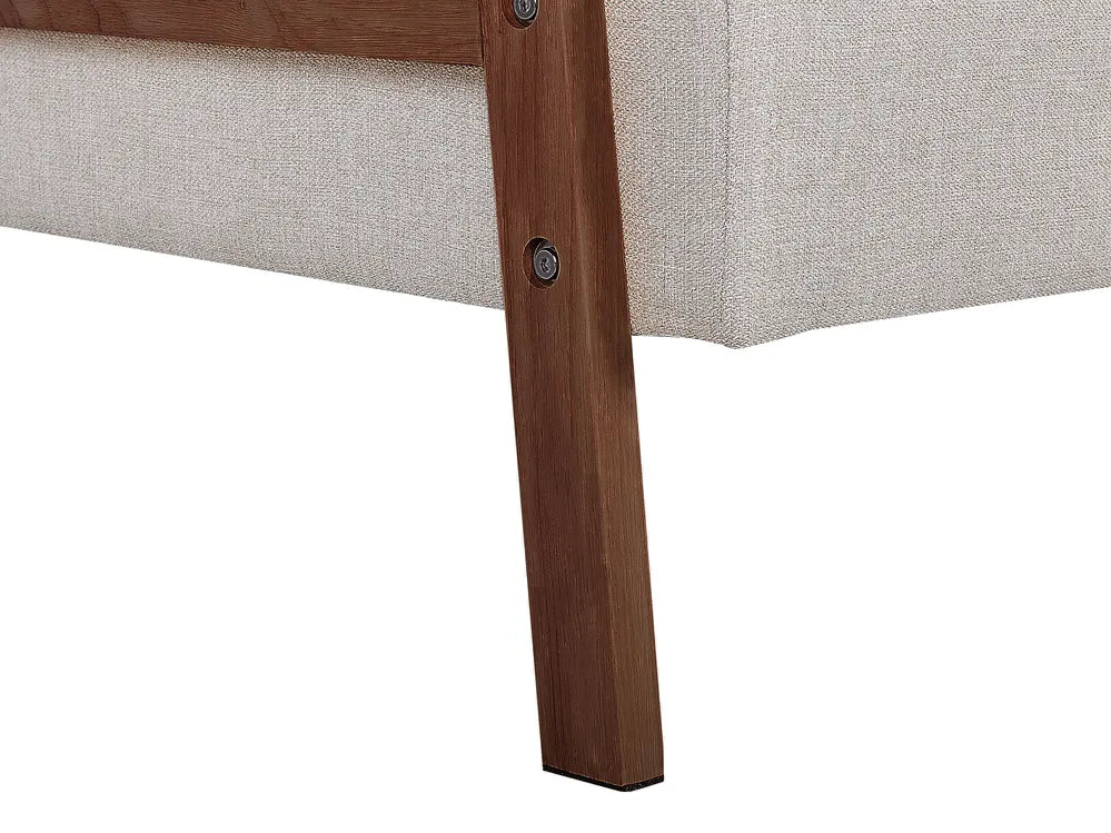 Sofa Bed 3 Seater Fabric Beige Dulvert