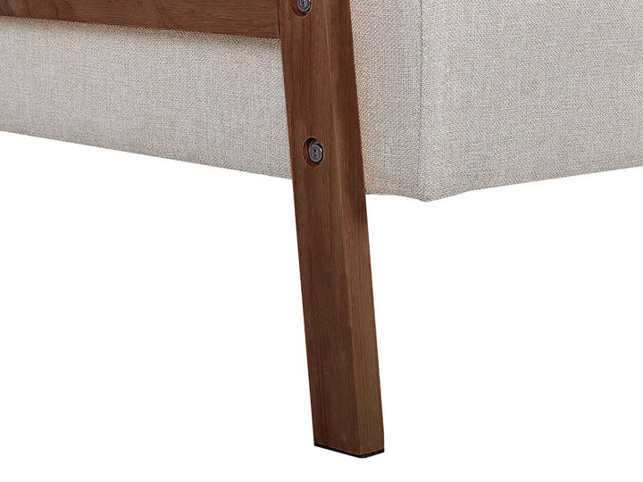 Sofa Bed 3 Seater Fabric Beige Dulvert