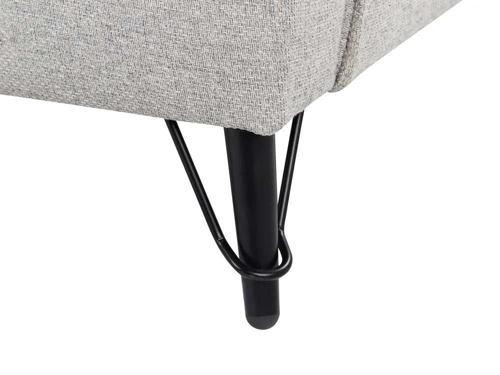 Sofa 3 Seater Fabric Grey Adame