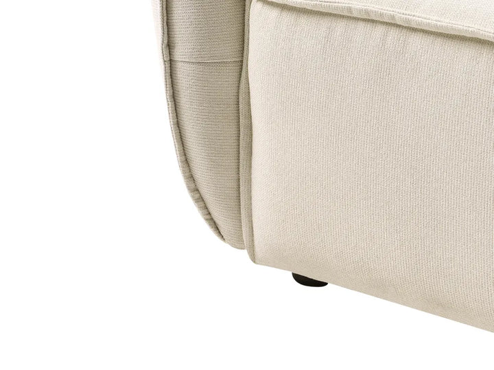 Sofa 3 Seater Fabric Light Beige Greylan