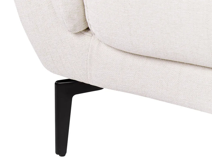 Sofa 3 Seater Fabric Light Beige Turner