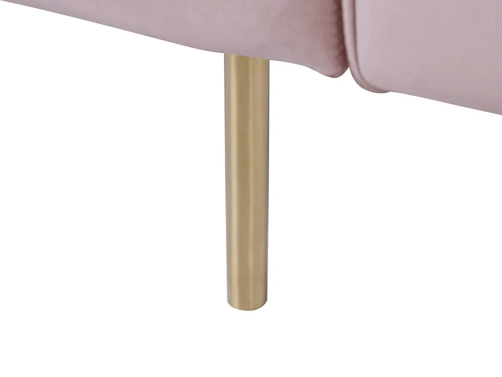 Sofa Bed 3 Seater Velvet Pink Helsley
