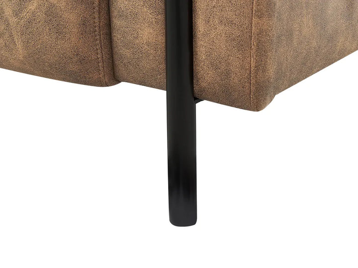 Sofa 3 Seater Fabric Brown Annora