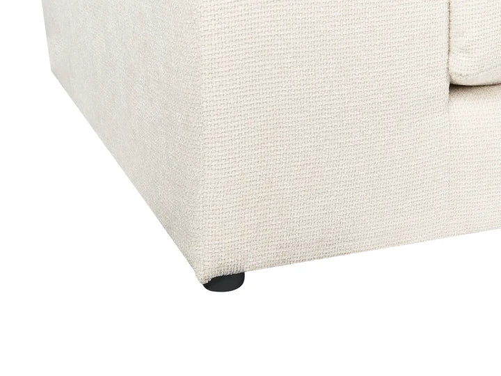 Sofa 3 Seater Fabric Off-White with Footstool Etherine II