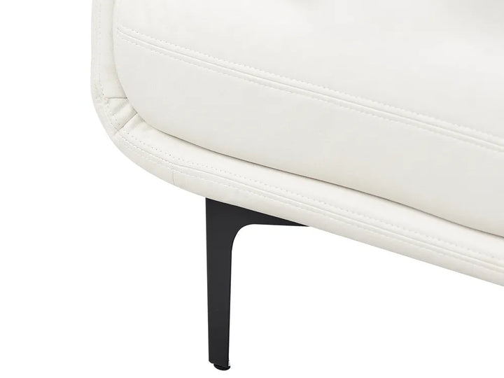 Sofa 3 Seater Faux Leather Off-White Yazgur