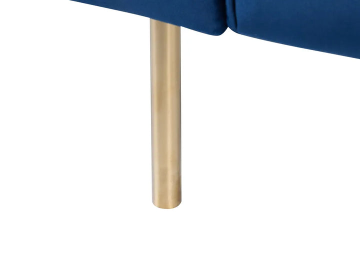 Sofa Bed 3 Seater Velvet Navy Blue Helsley