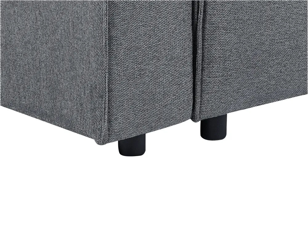 Corner Sofa Bed 3 Seater Fabric Dark Grey with Storage Right Hand Fairbairn
