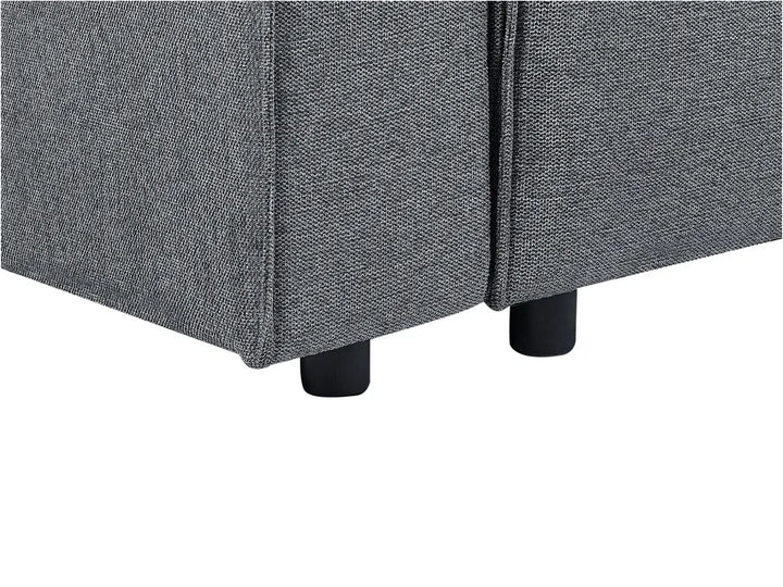 Corner Sofa Bed 3 Seater Fabric Dark Grey with Storage Right Hand Fairbairn