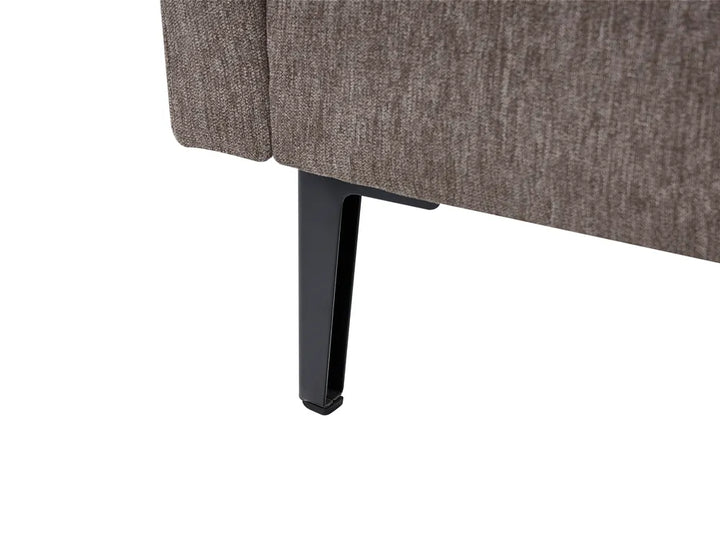 Sofa 3 Seater Fabric Brown Zayn