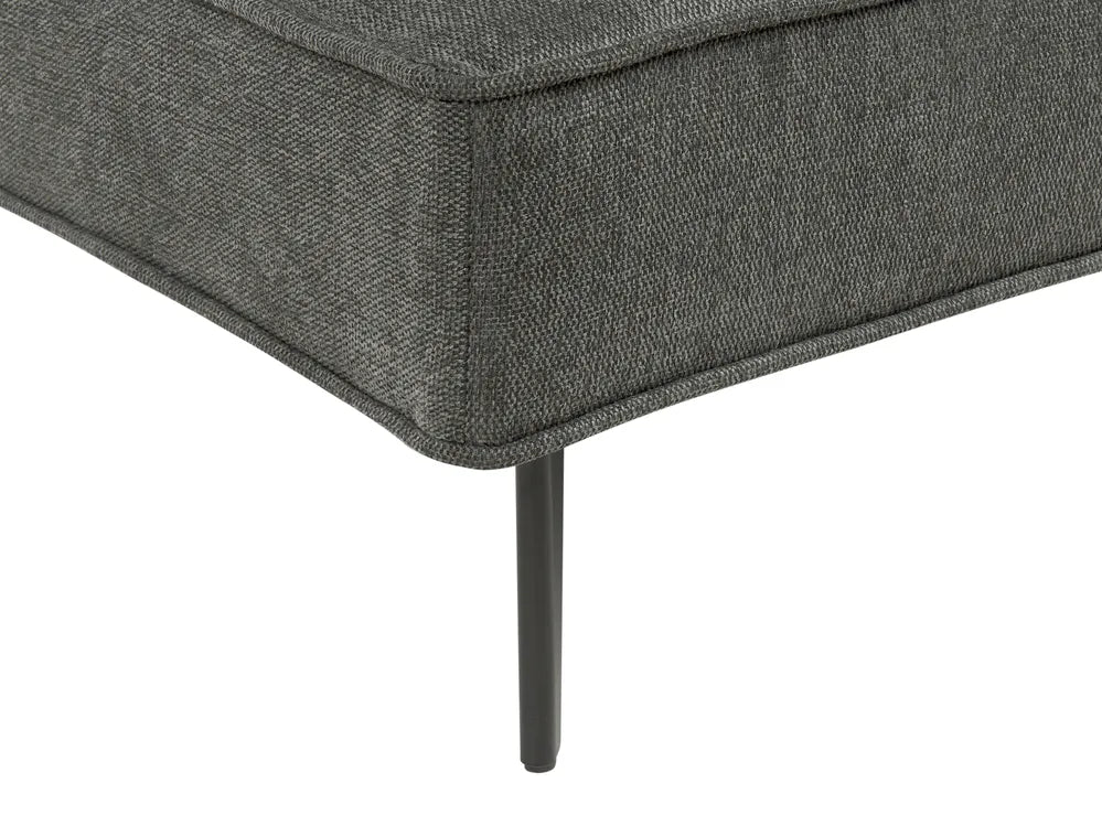 Sofa Bed 3 Seater Fabric Dark Grey Atiye