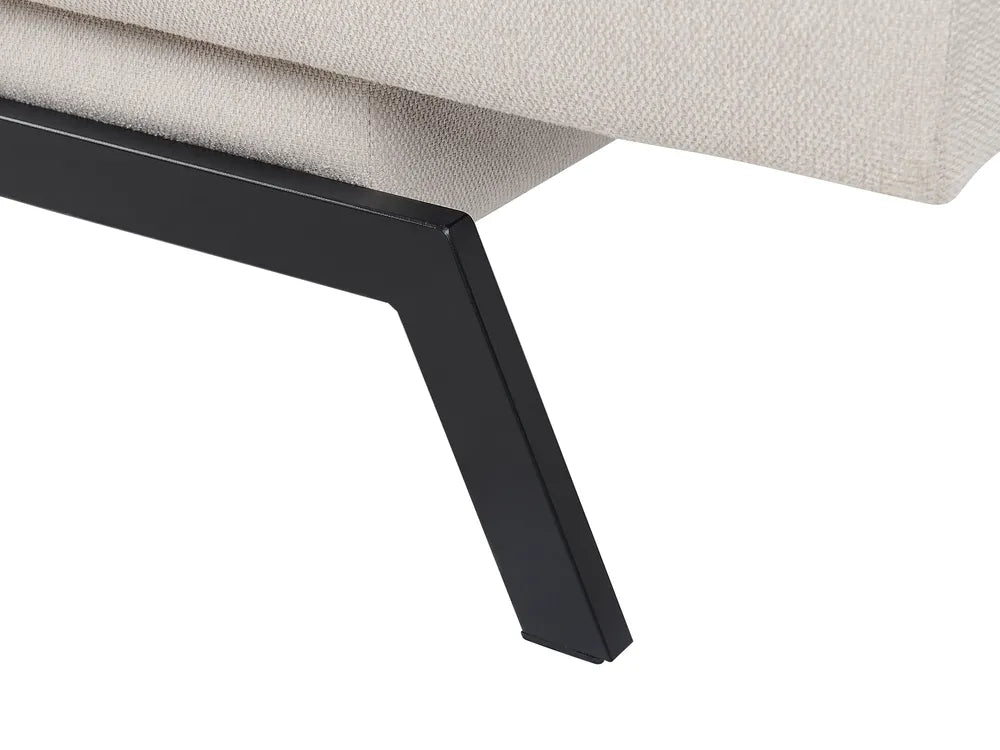 Sofa Bed 3 Seater Fabric White Kaizlyn