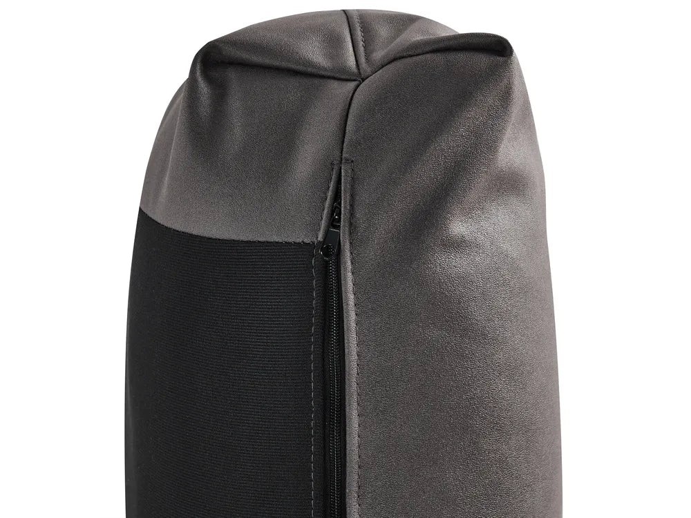 Sofa 3 Seater Faux Leather Black Yazgur