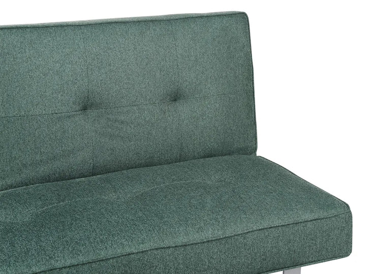 Sofa Bed 3 Seater Fabric Green Francie