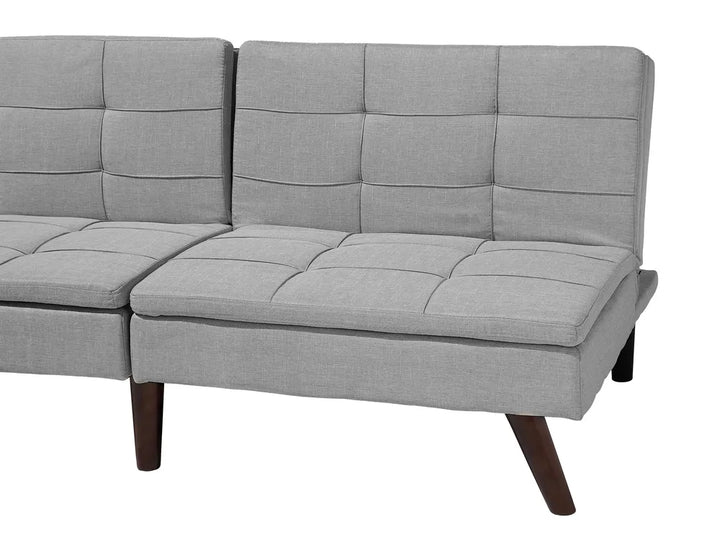 Sofa Bed 3 Seater Fabric Light Grey Laffey