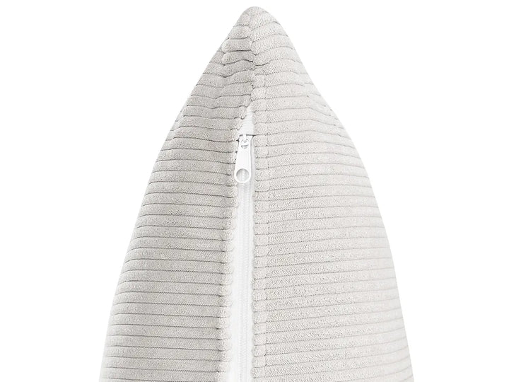 Corner Sofa Bed 3 Seater Corduroy Light Beige with Storage Left Hand Deantrei