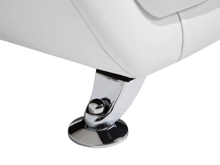 Sofa 3 Seater Faux Leather White Aidanlee