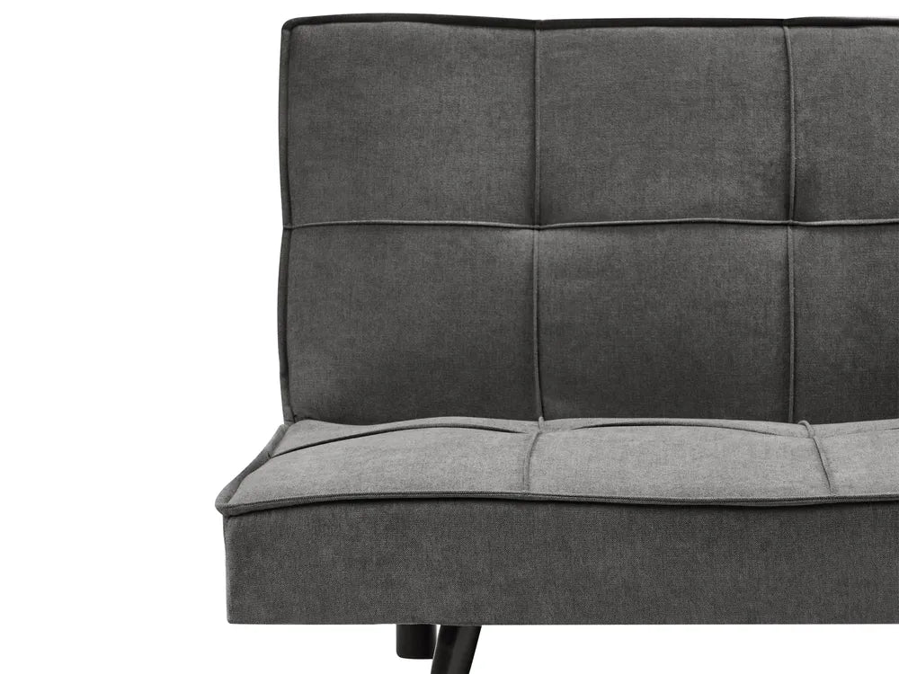 Sofa Bed 3 Seater Fabric Dark Grey Savion