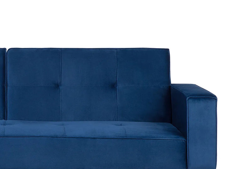 Sofa Bed 3 Seater Velvet Navy Blue Helsley
