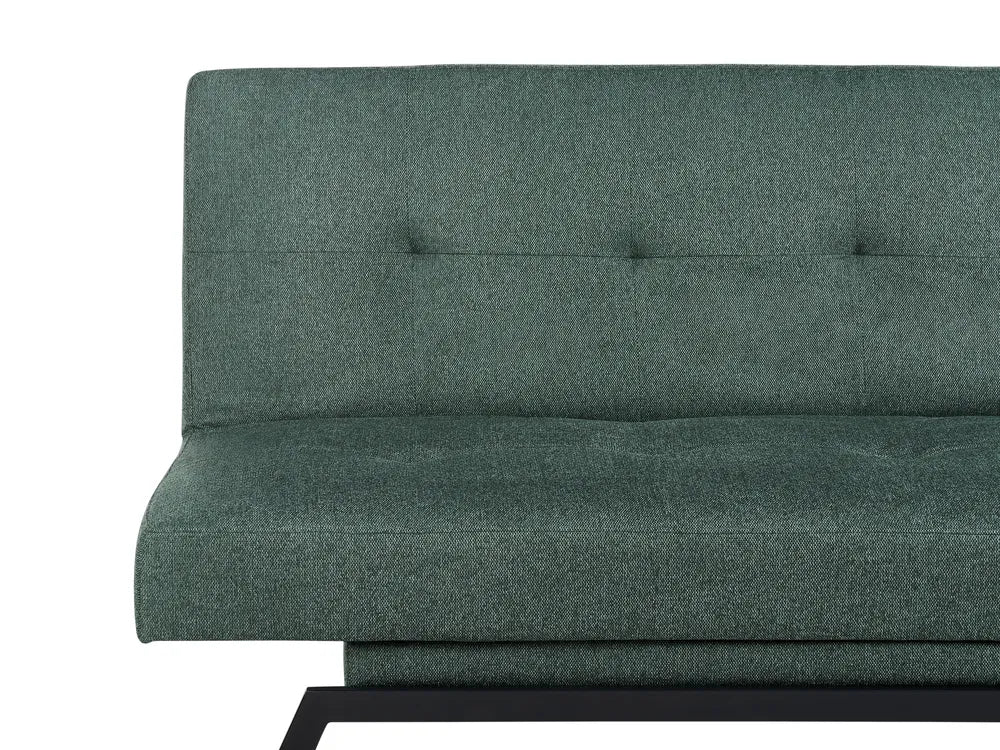 Sofa Bed 3 Seater Fabric Green Kaizlyn