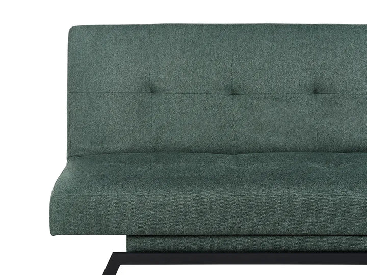 Sofa Bed 3 Seater Fabric Green Kaizlyn