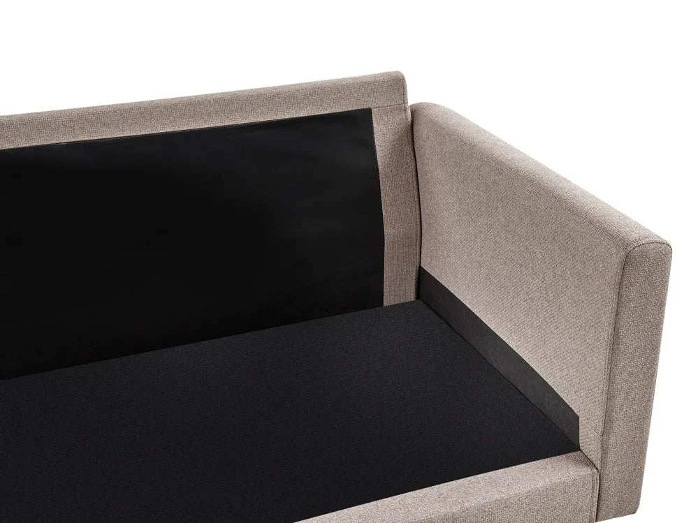 Sofa 3 Seater Fabric Light Brown Clorene