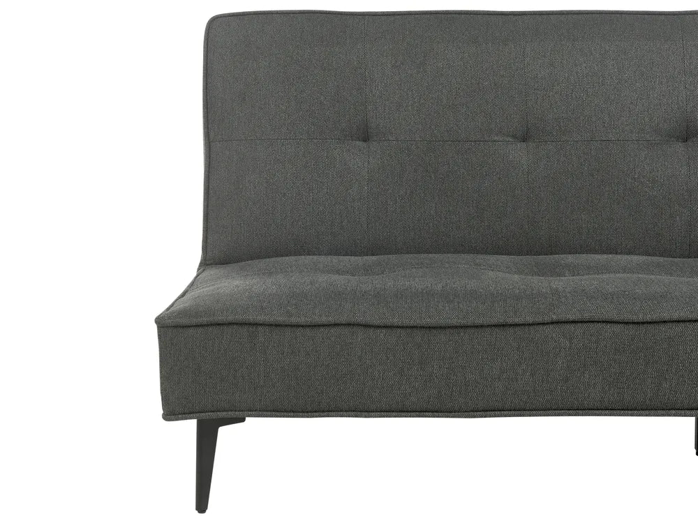 Sofa Bed 3 Seater Fabric Dark Grey Atiye