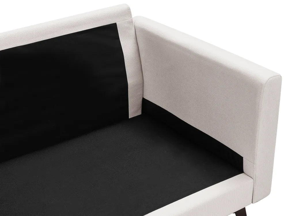 Sofa 3 Seater Fabric Light Beige Clorene