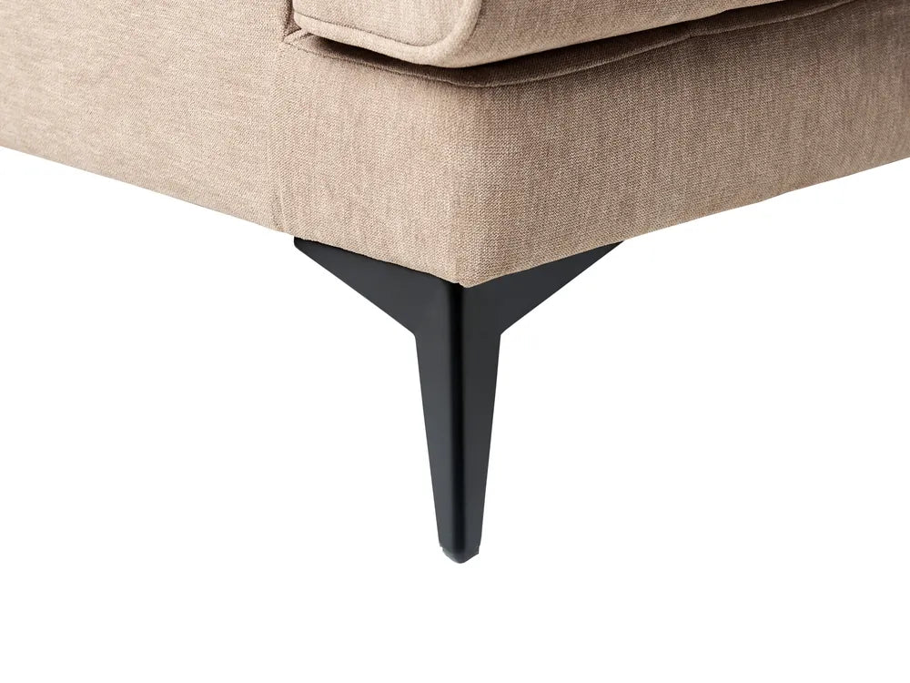 Sofa 3 Seater Fabric Light Brown Jimeny
