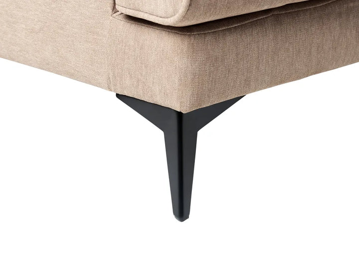 Sofa 3 Seater Fabric Light Brown Jimeny