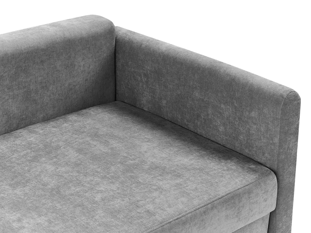 Sofa Bed 3 Seater Chenille Light Grey with Storage Abarca