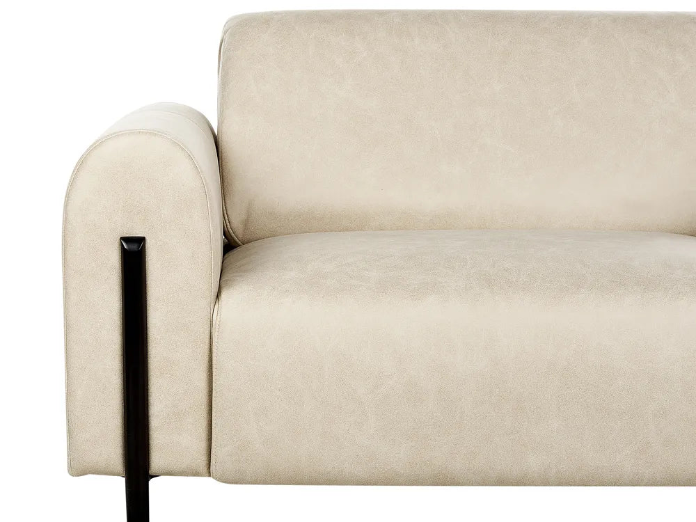 Sofa 3 Seater Fabric Beige Annora