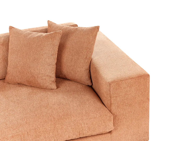 Sofa 3 Seater Fabric Orange Etherine II