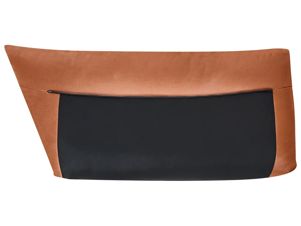 Sofa 3 Seater Faux Leather Golden Brown Yazgur