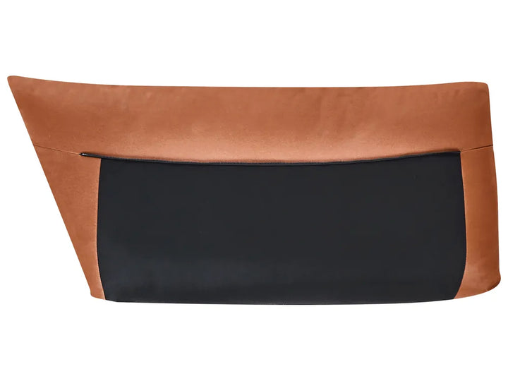 Sofa 3 Seater Faux Leather Golden Brown Yazgur