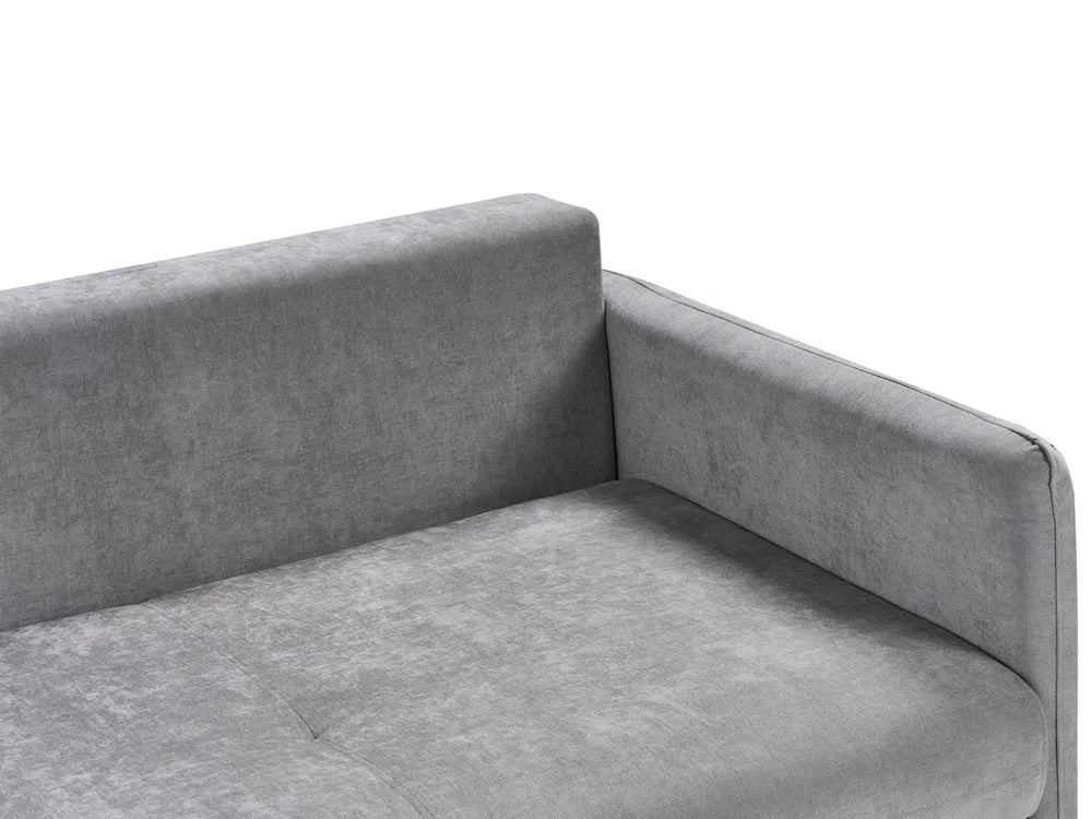 Sofa Bed 3 Seater Chenille Grey with Storage Devair