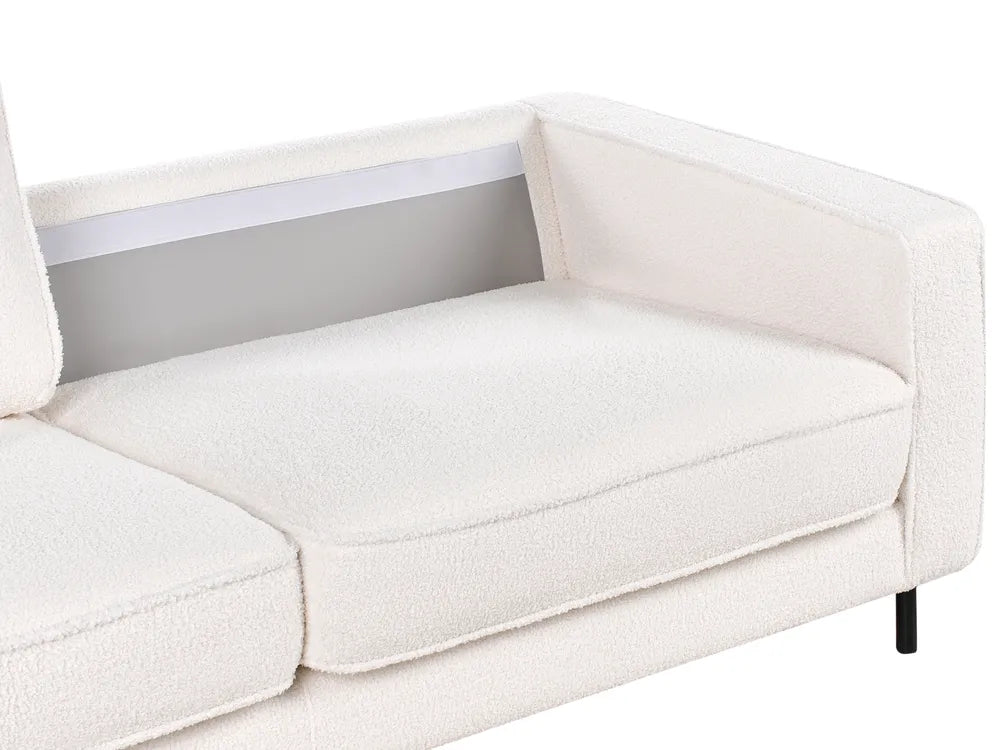 Sofa 3 Seater Boucle White Chanet