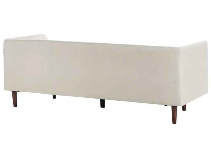 Sofa 3 Seater Fabric Light Beige Cilla