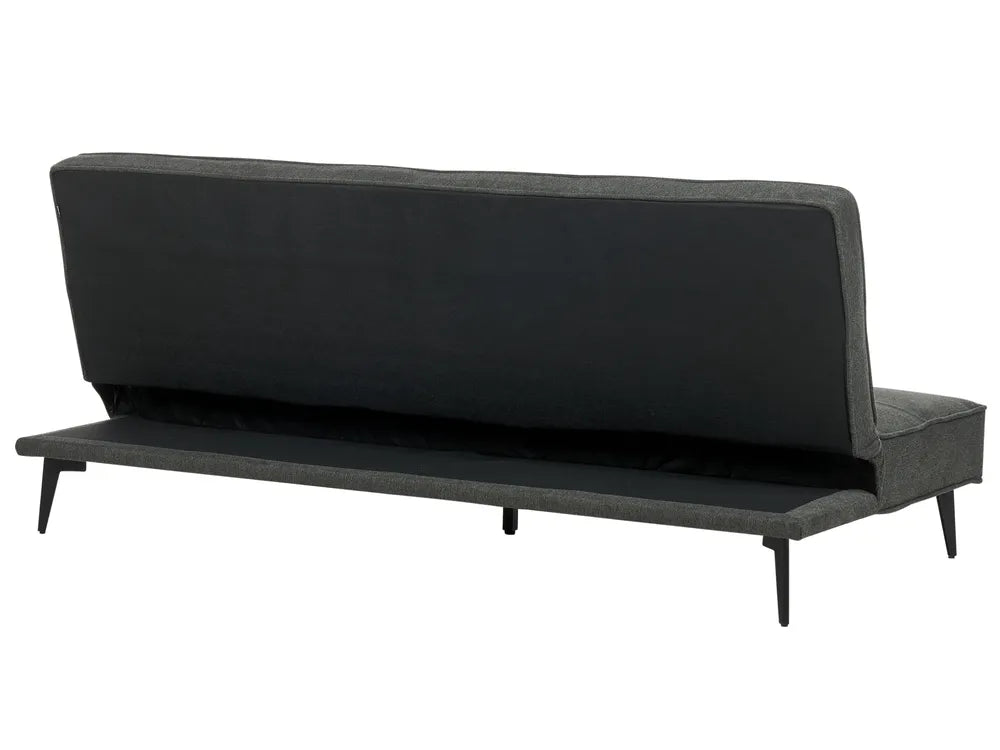 Sofa Bed 3 Seater Fabric Dark Grey Atiye