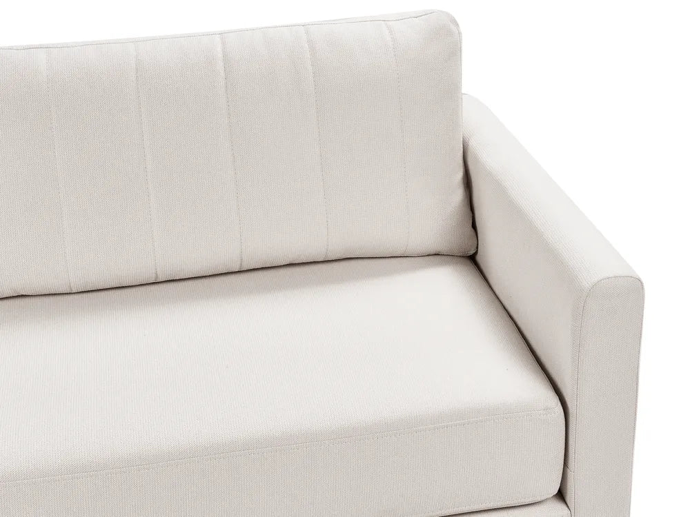 Sofa 3 Seater Fabric Light Beige Clorene