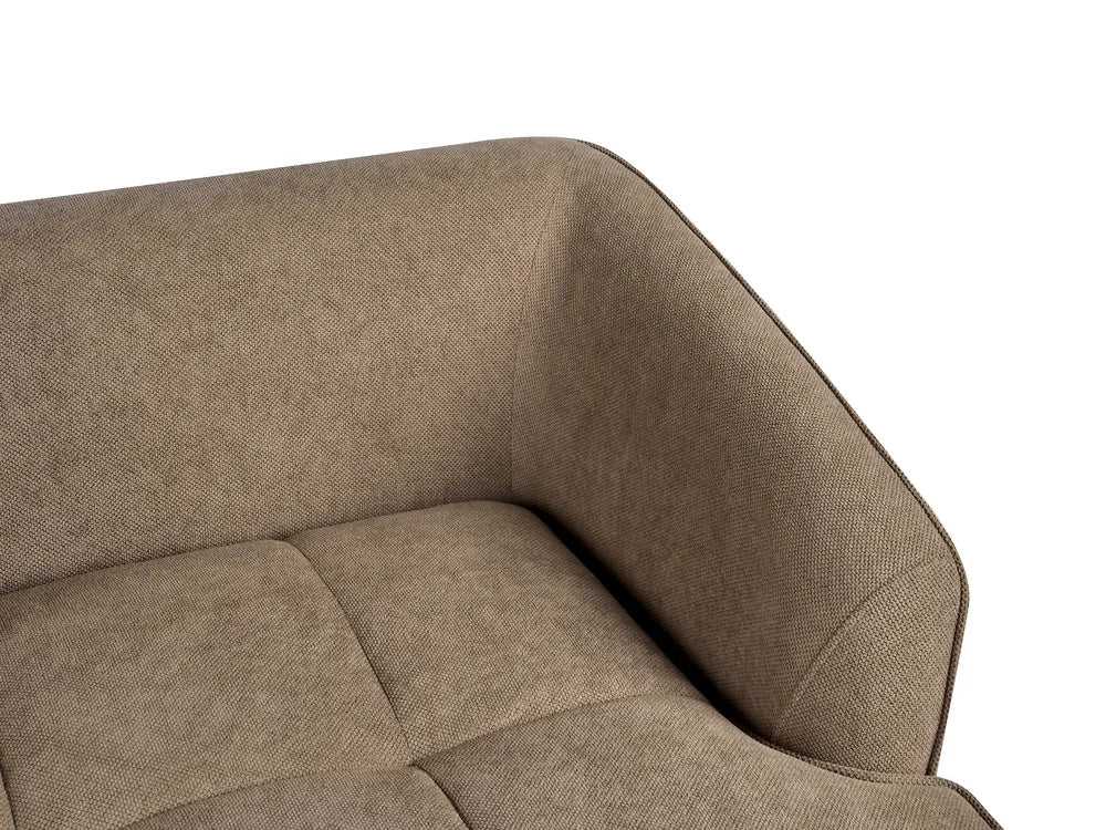 Sofa 3 Seater Fabric Light Brown Adame