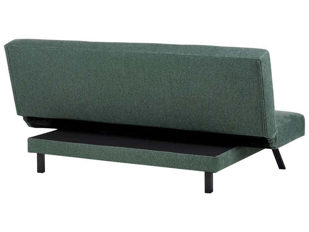 Sofa Bed 3 Seater Fabric Green Kaizlyn