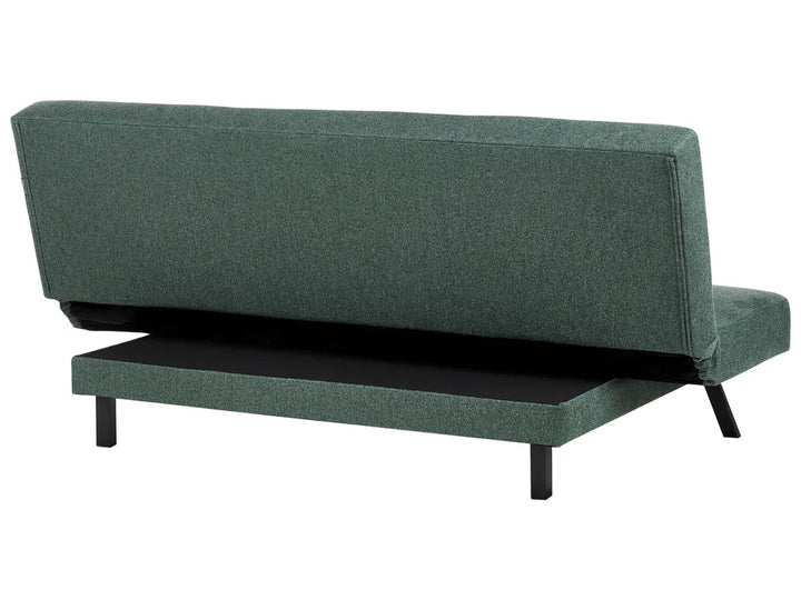 Sofa Bed 3 Seater Fabric Green Kaizlyn