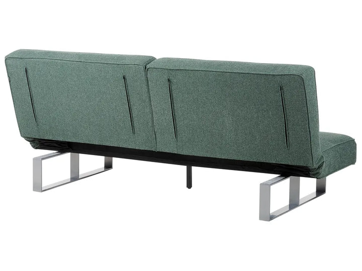 Sofa Bed 3 Seater Fabric Green Francie