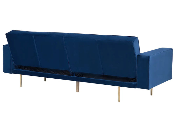 Sofa Bed 3 Seater Velvet Navy Blue Helsley