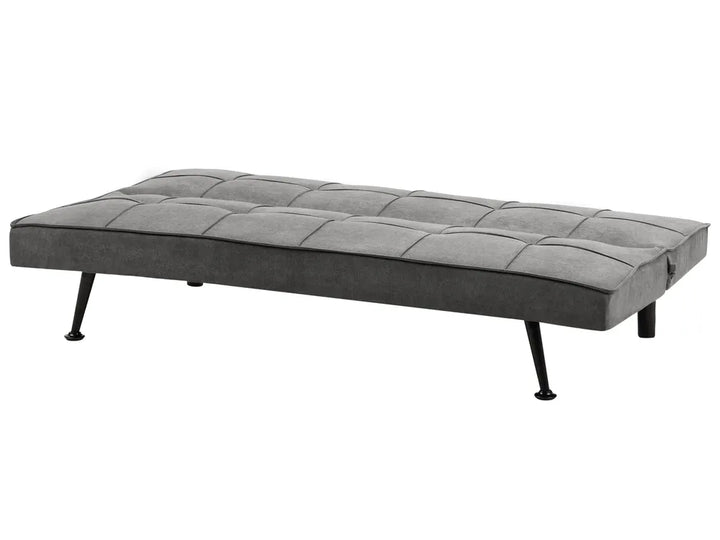 Sofa Bed 3 Seater Fabric Dark Grey Savion
