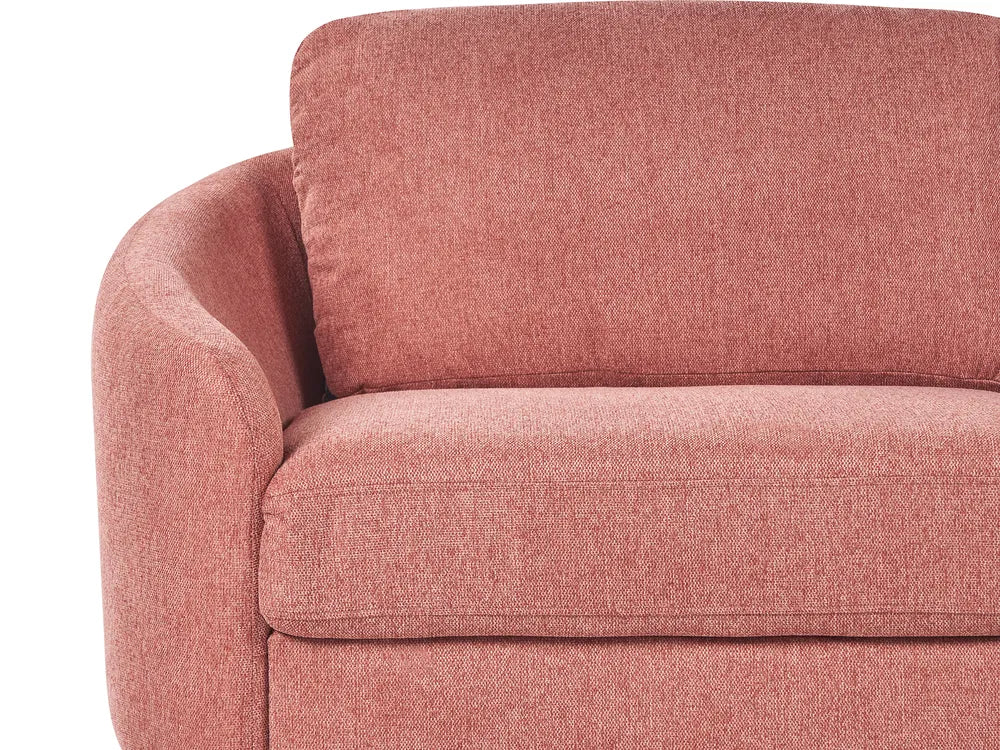 Sofa 3 Seater Fabric Pink Deondry